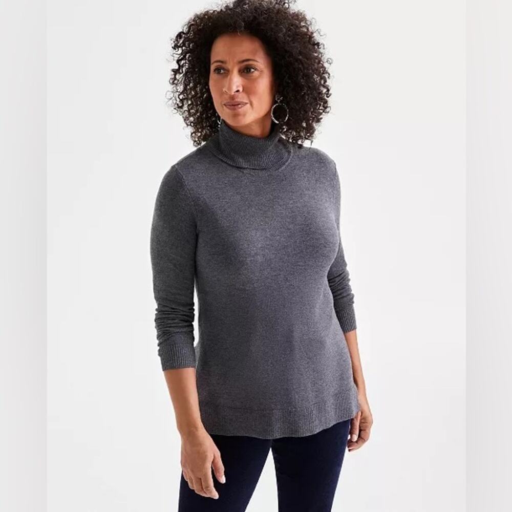 Style & Co  great long sleeve turtleneck sweater shirt top size MP
 b19